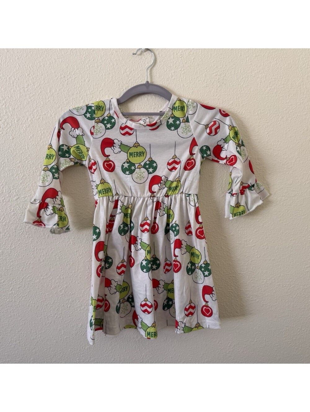 Shein Girl's Christmas Ball Dress Size 4T LS Pullover Elastic Waist